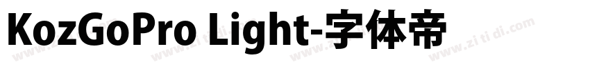 KozGoPro Light字体转换